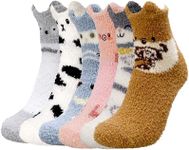 FANKUTOYS 6 Pairs Women Fuzzy Socks