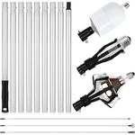 Chapou 3-12 ft Light Bulb Changer for High Ceilings with Pole Light Bulb Extension Pole Changer with Baskets and Suction Cup Light Bulb Removal Tool Telescopic Light Bulb Changer for Recessed Lights