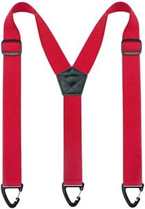 JEMYGINS Hidden Red Suspenders for Men Under Clothes with 3 Snap Loop (1.5" Wide) (1)