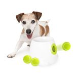 ALL FOR PAWS Automatic Dog Ball Launcher, Interactive Dog Tennis Ball Thrower, Interactive Puppy Pet Fetch Toy, Mini Dog Ball Throwing Machine for Small and Medium Dogs, Includes 3pcs 2" Tennis Balls