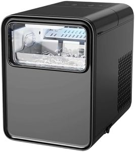 Portable Ice Maker Machine, Nugget Ice Production, Countertop Model, 12kg/24H, Ready in 6 Mins, Self-Cleaning, Ideal for Home, Kitchen, Parties & Events