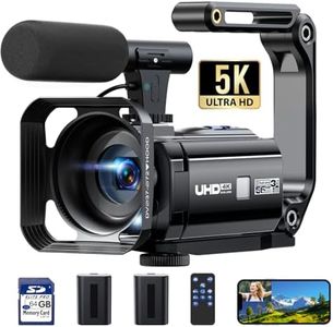 Camcorder Video Camera 5K, 56MP Youtube Vlogging Camera, 3" 270° Rotatable Touchscreen WiFi Cam corder, 16X Digital Zoom, Night Vision Camcorder with 64GB SD Card, 2 Batteries, Remote Control, Tripod