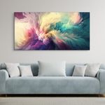 Large Abstract Wall Art Painting. Framed Canvas Paintings for Living Room, Office, Home, Hotels, Resorts. Modern Art Large Size Canvas Framed Wall Art for Home Decor. (A, Wrapped Canvas)