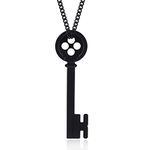 Movie Coraline Necklace Pendants Black, Button Key Skull -Nightmare Before Christmas -Choker Kingdom Hearts Jewelry Gift (N08).