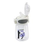 Attro Sippy Kids 400ml Water Bottle with Fliptop Lid & Starw Kids Bottle ML Mention for Daily Water Intake BPA Free, Leakproof - White