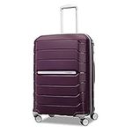 Samsonite Freeform Hardside Expandable with Double Spinner Wheels, Checked-Medium 24-Inch, Amethyst Purple