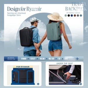 Xkdoai Ryanair Cabin Bag – 40x30x20cm Travel Carry-On Luggage