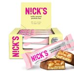 NICKS Keto Protein Bar Salty Peanut, 15 g Protein, 203 Calories, Low Carb Chocolate Snacks No Added Sugar Gluten Free (12 x 50 g)