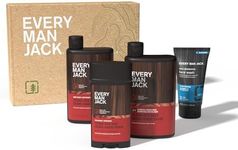 Every Man Jack Men’s Cedar + Red Sage Bath and Body Gift Set - Clean Ingredients & A Cedar, Sage, and Spice scent - Round Out His Routine with Men’s Body Wash, 2-in-1 Shampoo, Deodorant & Face Wash