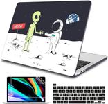 Tuiklol for 2022 MacBook Pro 13 inch M2 Clip, 2021 2020 Release M1 A2338 A2289 A2251, Plastic Hard Shell Case for Newest MacBook Pro 13" with Touch Bar Fits Touch ID, Astronaut and Alien