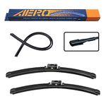 AERO Avenger 26"+22" Premium All-Season Windshield Wiper Blades with Extra Rubber Refills OEM Replacement for Mercedes Benz GLE350 2021-2019 (Set of 2)