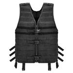 GZ XINXING Tactical Vest for Men, Airsoft Vest, Black Outdoors Molle Vest, Black, S - 2XL