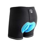 Cycling Shorts Mens, Sportneer Men's 3D Cycle Shorts Cycling Underwear Shorts Anti-Slip Design, Breathable & Adsorbent,Black