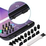 PortPlugs Universal 25pc Charging Port Cover Set, Compatible with iPhone, USB-C, Android, Micro USB, Tablets - Includes Headset Plugs, SIM Tool & Cleaning Brush (Black)