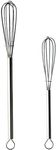 Nagao Tsubamesanjo Whisk, Mini Set of 2, 18-8 Stainless Steel, Pipe Handle, Made in Japan