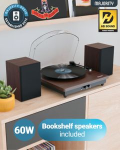 Moto Plus Bluetooth Record Player – Wireless Turntable with Speakers