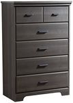 South Shore Furniture Versa 5-Drawer Chest, Gray Maple