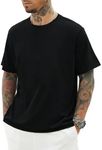 Generic T-Shirt for Men Cotton Short Sleeve Crew Neck Tee Moisture Wicking Athletic Workout X-Large Black