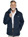 Regatta Men's Matt Waterproof Mesh Lined Hooded Shell Jacket, Navy, Large