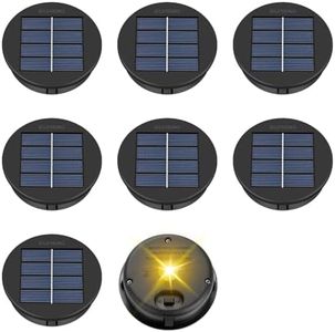 ELUTENG 8-Pack Replacement Solar Light Parts Multi-Color 3.15Inch Waterproof Colorful Solar Lantern Lights Top Inserts 8CM Colored Outside Led Lanterns Lamp for Outdoor | Garden | Patio Decor