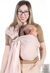 Baby Sling and Ring Sling 100% Cotton Muslin Ring Sling Baby Carrier Front and Chest Newborn Carrier Baby Carrier Wrap Toddler Carrier (Sunset Rose)