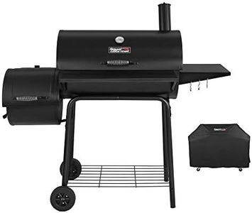 Royal Gourmet CC1830SC Charcoal Grill Offset Smoker with Cover, 811 Square Inches, Black, Outdoor Camping