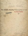 The Artist's Reality: Philosophies 