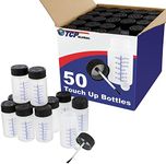 TCP Global Paint Touch Up Bottles with Child Safety Lids (Box of 50) - 2 Ounce (60ml) Fluid Capacity, Mixing Ball, Touch-Up Applicator Brush - Fix Paint Chips, Scratches, Stone Chips, Auto Car Damage
