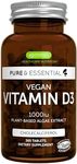 Pure & Essential, Vegan Vitamin D3, 1-Year Supply, 1000 iu, Natural Plant-Based Algae, Small Tablets for Kids & Adults