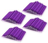 Annhua 400 PCS Disposable Micro Applicators Brush Eyelash Extension Microbrush Applicators Latisse Application Brushes Microfiber Wands for Mascara and Personal Care, Purple