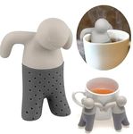 Radhikas Fine Teas and Whatnots - Mr. Tea Man Infuser Style, Food Grade Silicone Tea Infuser, Filter, Ideal for Office Use, Brewing Loose Leaf Tea, Unique Shape, Specially for Mugs Cups and Teapots, Multicolour, For all types of Green Tea and Black Tea, Easy to Use