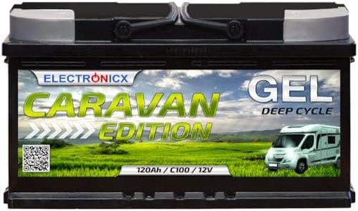 Gel Batterie 12V 120Ah Caravan Edition Solarbatterien GEL-Technologie 12V Akku Solar, Solarbatterie Bootsbatterie Wohnmobile, Wohnwagen 120 Ah Camping