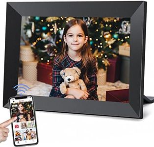 Frameo 10.1 Inch WiFi Digital Picture Frame with 1280 * 800P IPS Touch Screen HD Disply,Built-in 16GB Storage,Video Clips and Slide Show,Send Photos Instantly from Anywhere with via Free APP…