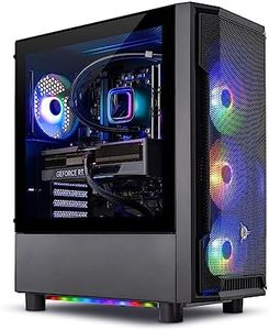 Skytech Gaming Shadow Gaming PC, Intel i7 12700F 2.1 GHz, RTX 4060, 1TB NVME, 16GB DDR4 RAM 3200, 600W Gold PSU Wi-Fi, Win 11 Home, RGB-Keyboard and RGB-Mouse Included,Black