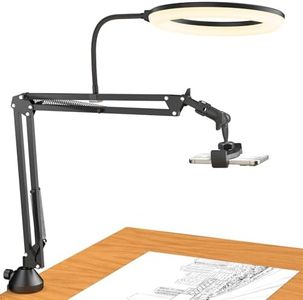 TONOR Kit de luz de Anillo Superior, luz de Anillo de 10 Pulgadas con Brazo de Soporte Resistente y Soporte para teléfono para grabación de Video, transmisión en Vivo, Dibujo, Maquillaje de uñas