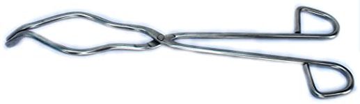 Labworld Crucible Tongs Steel for lab Size 12 inches Long to Hold Laboratory hot Beaker Flask Dishes Tubes Holder labware