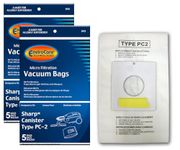 EnviroCare Replacement Vacuum Cleaner Bags for Sharp Canister Type PC-2 10 Pack