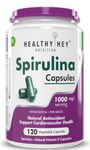 HealthyHey Nutrition Spirulina 120 Veg capsules.