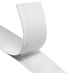 Adhesive Hook and Loop Tape,8M Self Adhesive Sticky Tape,20mm Heavy Duty Reusable Double Sided Sticky Back Fastening Tape(White)