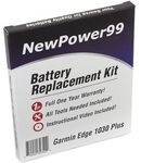 NewPower99 Battery Replacement Kit for Garmin Edge 1030 Plus with Tools, Video Instructions and Long Life Battery