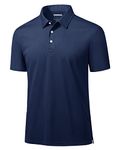 MAGCOMSEN Golf Polo Shirts for Men Polo Shirt Short Sleeve T Shirts for Men Quick Dry Shirts Work Shirts for Men Running Polo Shirt Pique Jersey Office Shirts Casual Shirts Navy