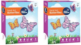 Pidilite Fevicreate DIY Sand Art Butterflies Art & Craft kit Includes Butterfly templates, Multi-Colored Sand, Fevicol MR, Magnet Strip, Spatula & More | Best Gift for Boys & Girls Age 5 Years+