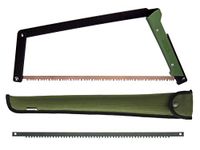 AGAWA - BOREAL24 Tripper Kit - 24 Inch Folding Bow Saw, 24" Rugged Cordura Sheath, Additional 24" Aggressive Blade (Black Frame - Green Handle)