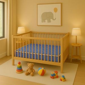COZY COIR - Cocoon Baby Mattress for 0 to 2 Years Crib Mattress for Baby (Blue, 120 x 60 x 10 cm)