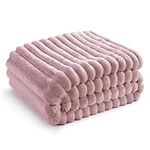 Bedsure Pink Fleece Blanket for Cou