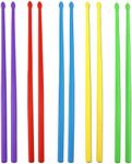 Iconikal Nylon Exercise Drum Sticks, Blue, Green, Purple, Red, Yellow, 5-Pairs Dancing Aerobic Fun Workout Group Activity