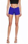 HyBrid & Company Women's Butt Lifting Twill Denim Short 24 Plus Royal