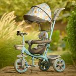 Lifelong Kids Parental Control Tricycle with Hood,Harness,EVA Wheels, Bell & Storage Basket|Baby Trike|Age Group 1 Years to 4 Years Carrying Capacity Upto 30 kgs