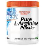 Doctor's Best, Pure L-Arginine Powder, 300g Vegan Powder, Highly Dosed, Amino Acid, Lab-Tested, Gluten-Free, Soy-Free, Vegetarian, Non-GMO