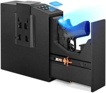Biometric Slider Handgun Safe with Auto Sliding Door Gun Safe,Voice Prompt